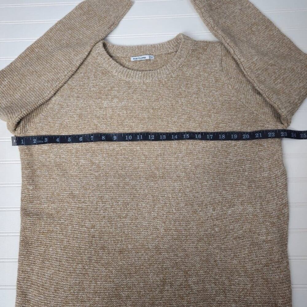 Beige Long Sleeve Knit Crew Neck Sweater Women's Size X-Large - Picture 12 of 15
